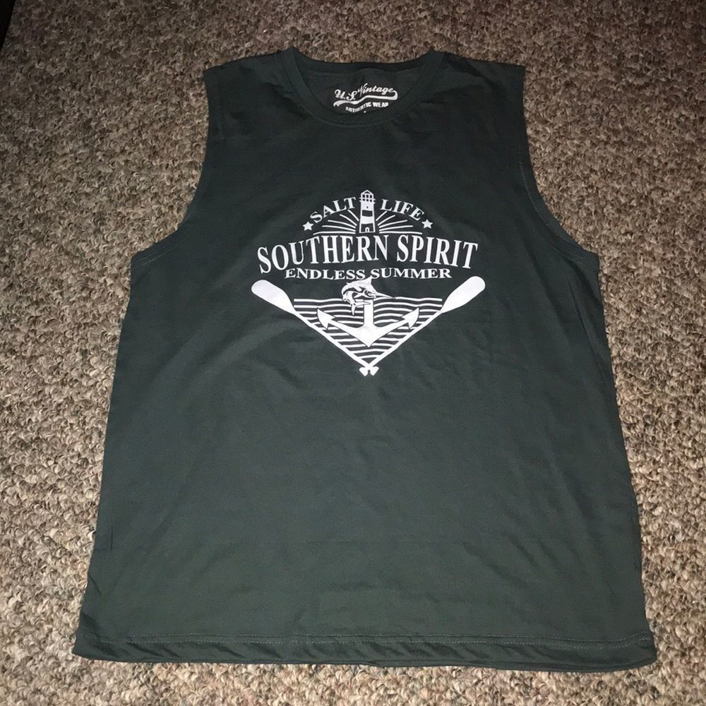 U.S. Vintage Authentic Wear Large Cut Off T-Shirt